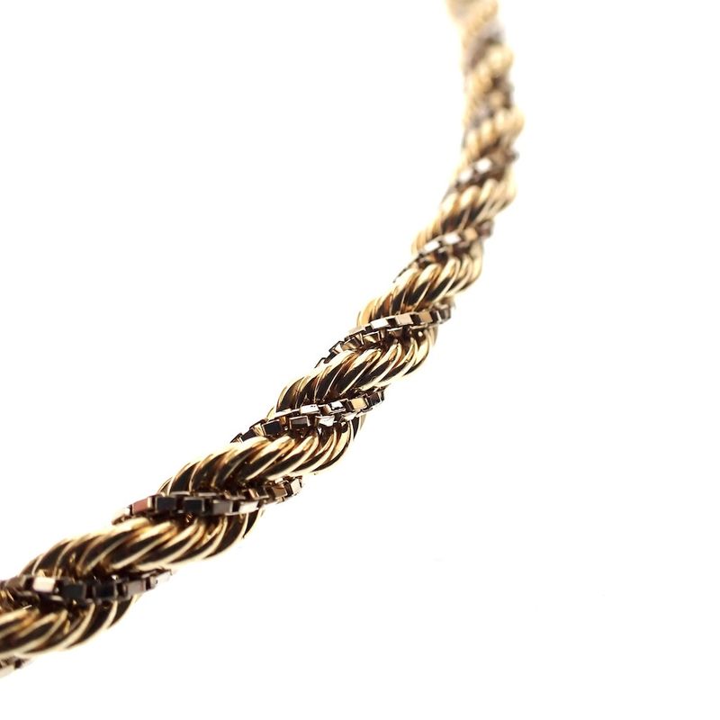 Image 3 of 18K Two-tone gold twisted bracelet | 23 cm