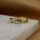Image 2 of Vintage gold ring with meander pattern