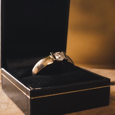 Image 2 of Christ bicolor gold solitaire ring with diamond 1.01 ct.