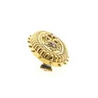 Image 8 of Antique gold Victorian brooch with ruby ​​and diamonds; 0.04 ct.