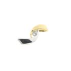 Image 8 of Two-tone gold minimalist pendant with diamond; 0.04 ct. | Passione