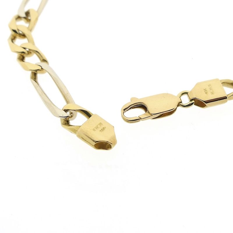 Image 5 of Two-tone gold Figaro link chain