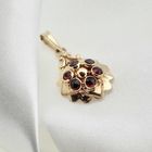 Image 2 of Vintage gold pendant with garnet