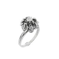 White gold ring set with rose-cut diamonds | 0.45 ct.