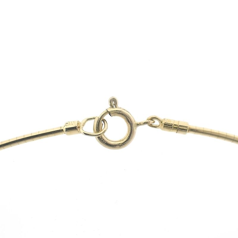 Image 6 of Gold round omega link necklace | 46 cm