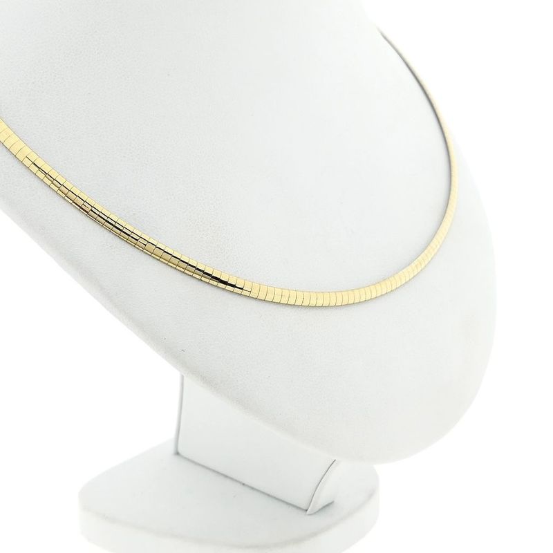 Image 3 of Bicolor gold omega link necklace; Dancangelo