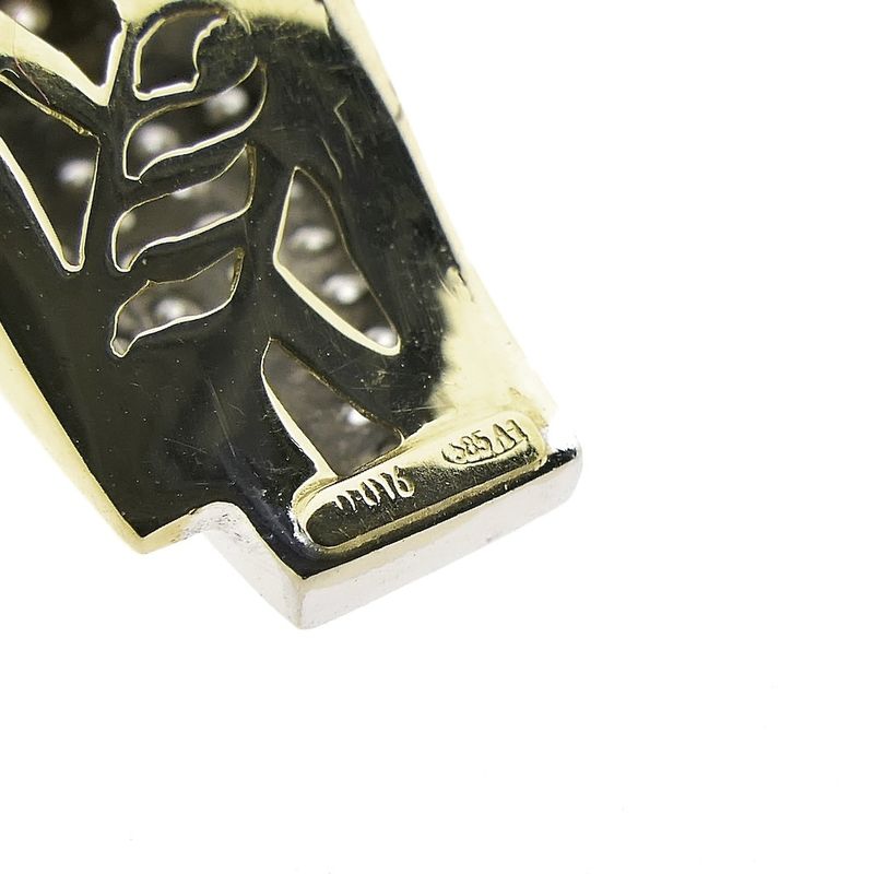 Image 5 of Two-tone gold pendant pavé set with diamond | 0.24 ct.