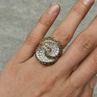 Image 3 of 18-karat gold cocktail ring with citrine and 1.28 ct. diamonds.