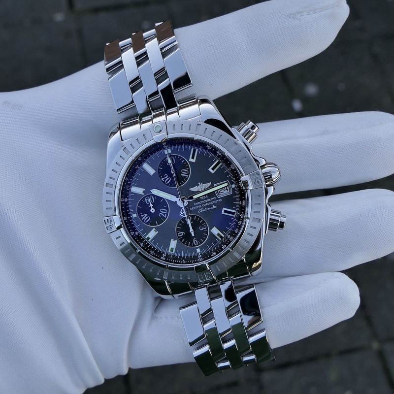 Image 20 of Breitling Chronomat Evolution 'Grey' A13356 / A156F17PA; Chronograph men's watch in full set