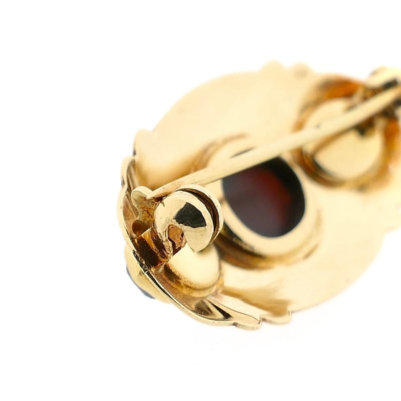 Image 6 of Vintage Gold Brooch with Garnet