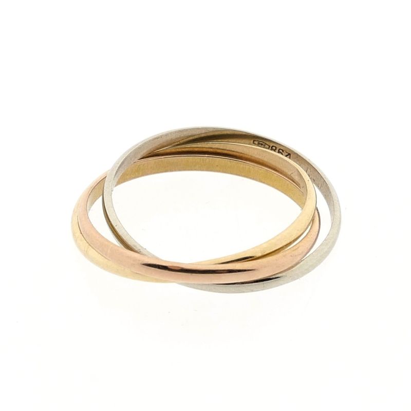 Image 3 of Tricolor gold trinity ring