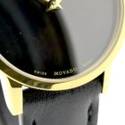 Image 5 of Movado Museum Classic; Gold-plated women's watch with black 'Mother of Pearl' dial; 0607564