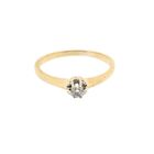 Image 7 of Gold solitaire ring with diamond | 0.07 ct. | Carnation