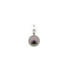 Image 1 of White gold pendant with Tahitian pearl and diamond; 0.01 ct.