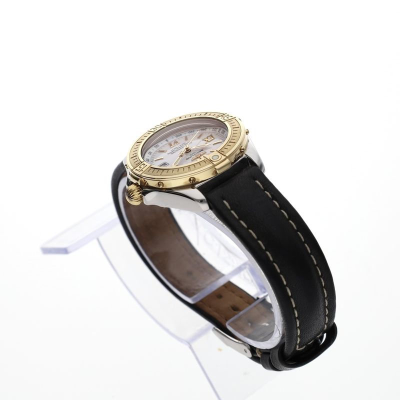 Image 14 of Breitling B-Class / Cockpit D67365; 18k gold/steel women's watch with mother-of-pearl dial