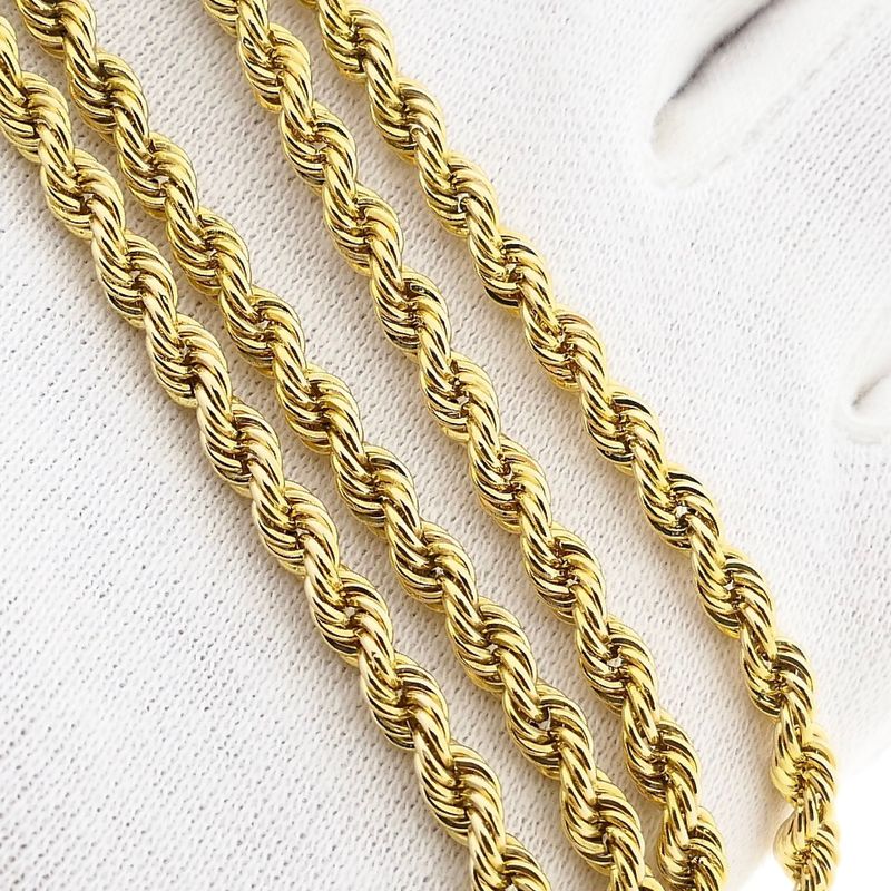 Image 8 of Twisted Link Gold Chain; 14k; 60.5 cm