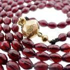 Image 3 of Antique glass bead necklace/sautoir with gold clasp