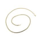 Image 6 of Gold flat gourmet link chain | 46 cm