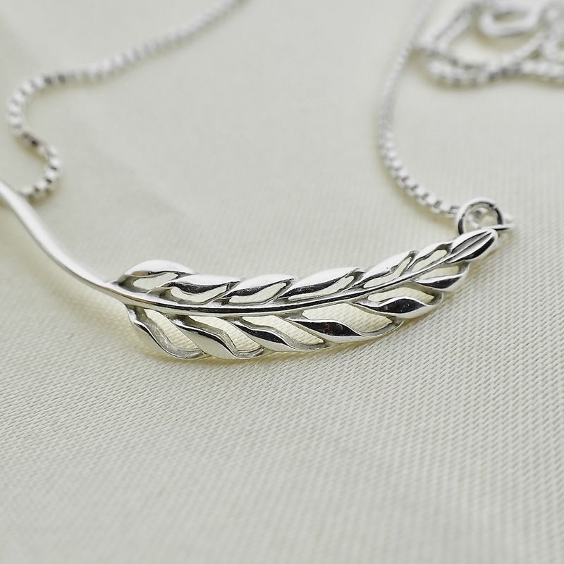 Image 6 of Silver necklace with fixed pendant | 39 cm