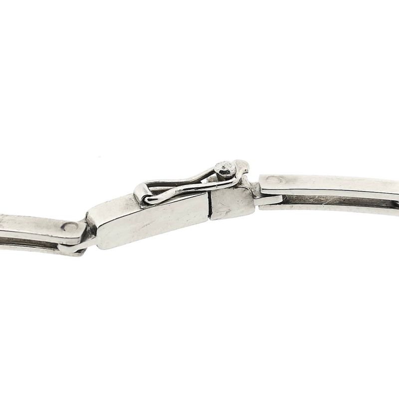 Afbeelding 5 van Witgouden Art-deco armband met diamanten; Ca. 1,29 ct. | 19 cm