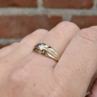 Image 11 of Gold solitaire ring with zirconia