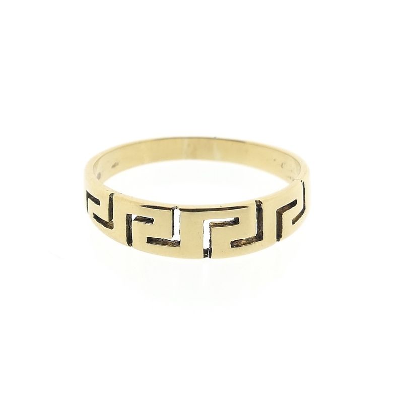 Image 3 of Vintage gold ring with meander pattern
