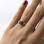 Image 6 of White gold solitaire ring with diamond; 0.09 ct.