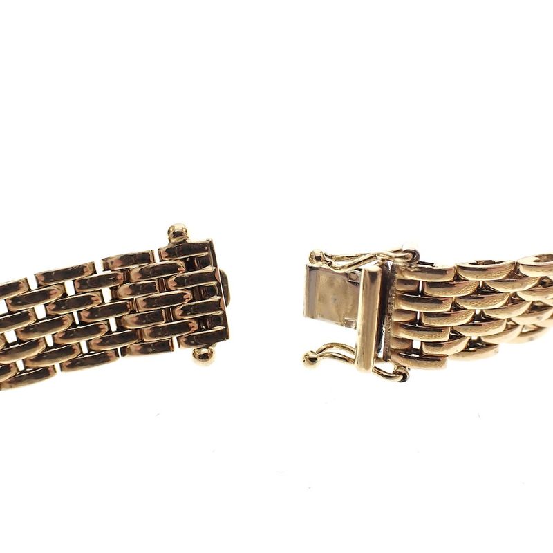 Image 5 of Gold wide link bracelet | 19 cm