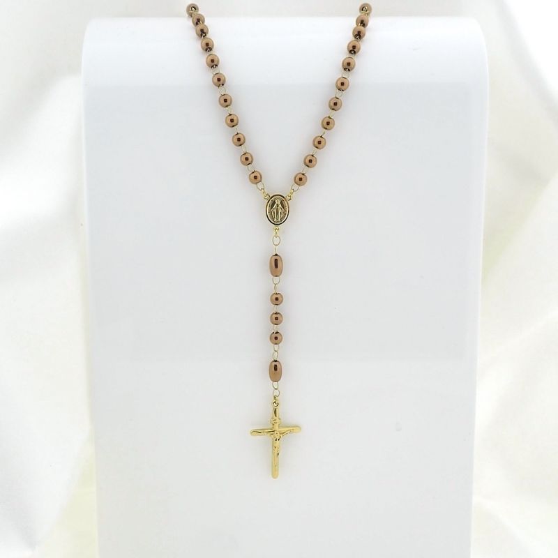 Image 6 of Two-tone gold rosary | 50 cm