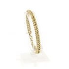 Image 1 of Gold flat gourmet link bracelet