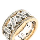 Image 3 of Two-tone gold ring with diamonds; Approx. 1.15 ct.