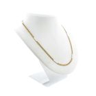 Image 6 of Two-tone gold navy link necklace | 51 cm