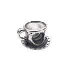 Image 1 of Pandora charm; Silver; Cup and saucer