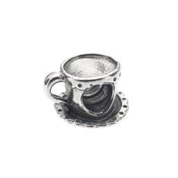 Pandora charm; Silver; Cup and saucer