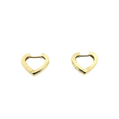 Image 1 of Gold heart-shaped earrings | Ø 14.0 mm