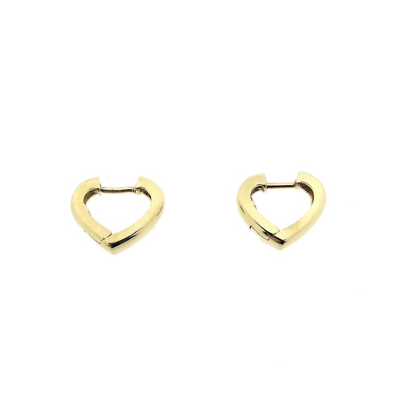 Image 1 of Gold heart-shaped earrings | Ø 14.0 mm