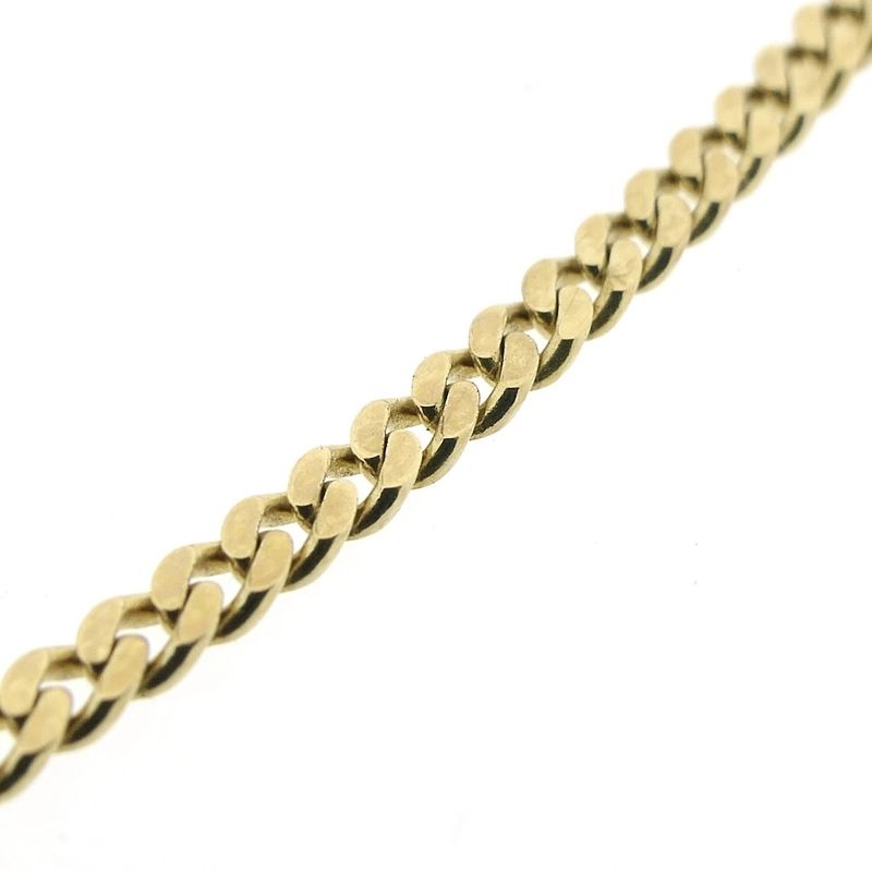 Image 3 of Gold flat gourmet link chain | 46.5 cm
