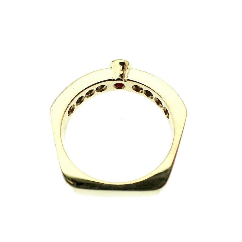 Image 6 of 18K Gold Exclusive Ring | 0.64 ct. Diamond & Ruby