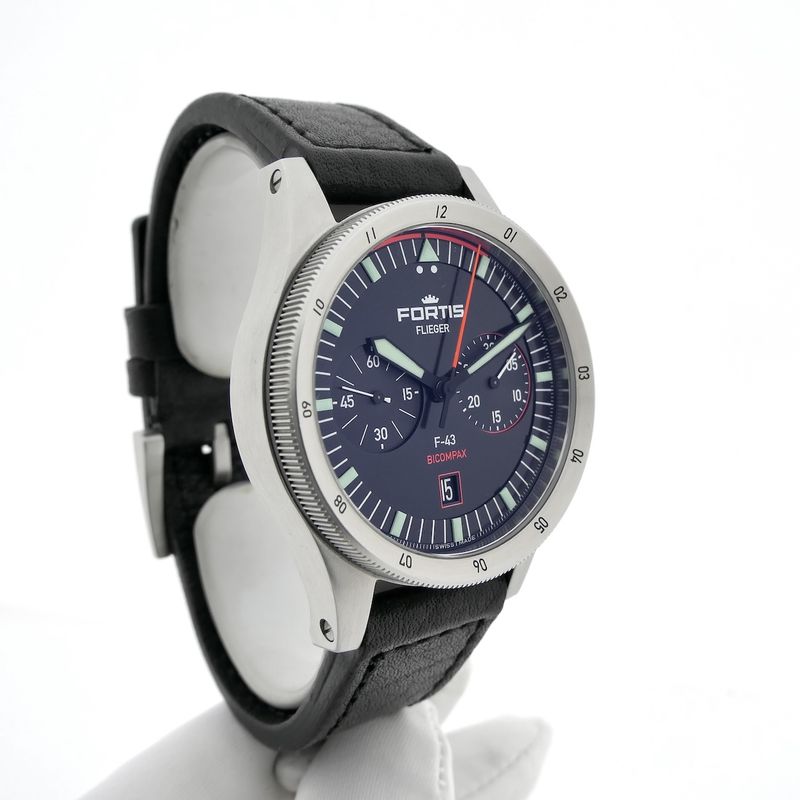 Image 3 of Fortis Flieger F-43 Bicompax F4240005; Automatic chronograph men's watch