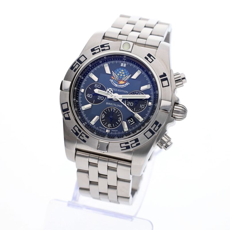 Image 27 of Breitling Chronomat 44 'Blue Impulse' Limited Edition AB01107E; Chronograph men's watch