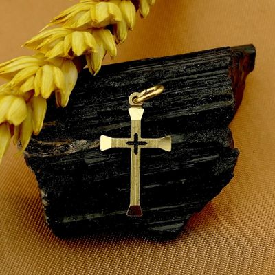 Image 2 of Gold pendant of a cross