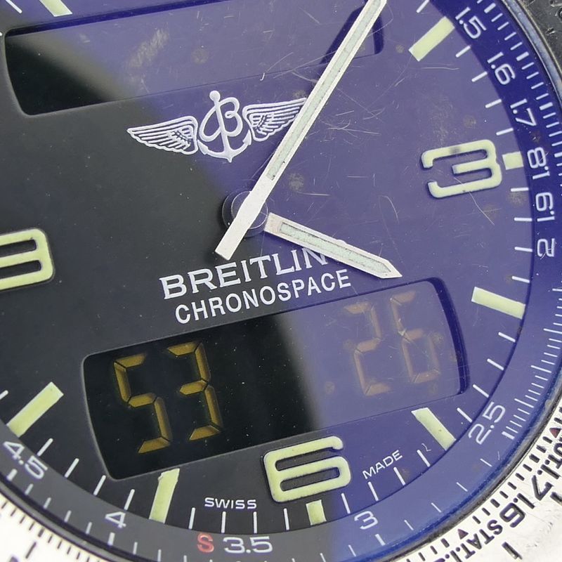 Image 9 of Breitling Chronospace; Analog/digital pilot's watch