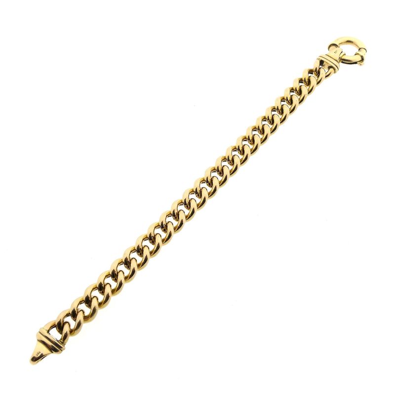 Afbeelding 7 van Massief gouden gourmetschakel armband | 20 cm