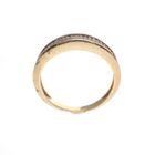 Image 3 of Gold pavé ring with diamond; 0.375 ct.