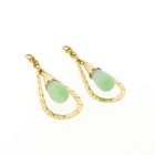 Image 3 of Gold Jade Earrings | Vintage