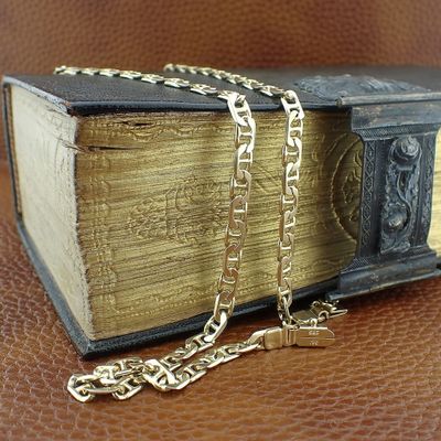 Image 2 of Gold navy link necklace