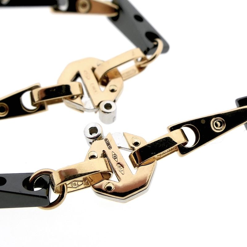 Image 7 of 18 ct. Rose gold chain; Baraka - Cyborg Ceramic | 57 cm