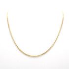 Image 3 of Gold thin gourmet link necklace | 45 cm