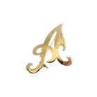 Image 4 of Gold letter brooch; letter A