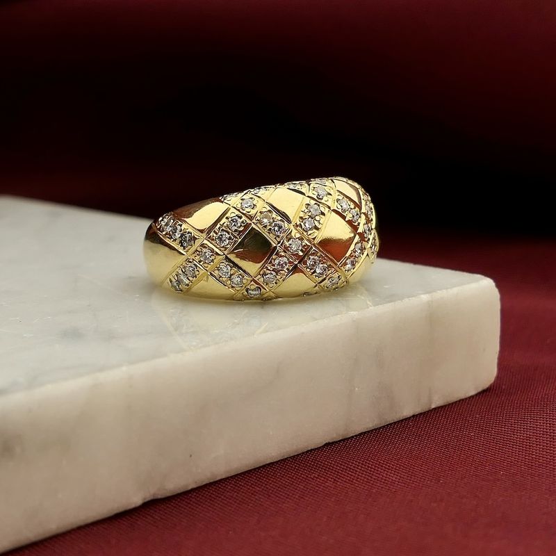 Image 9 of Gold ring with diamonds; 0.60 ct.